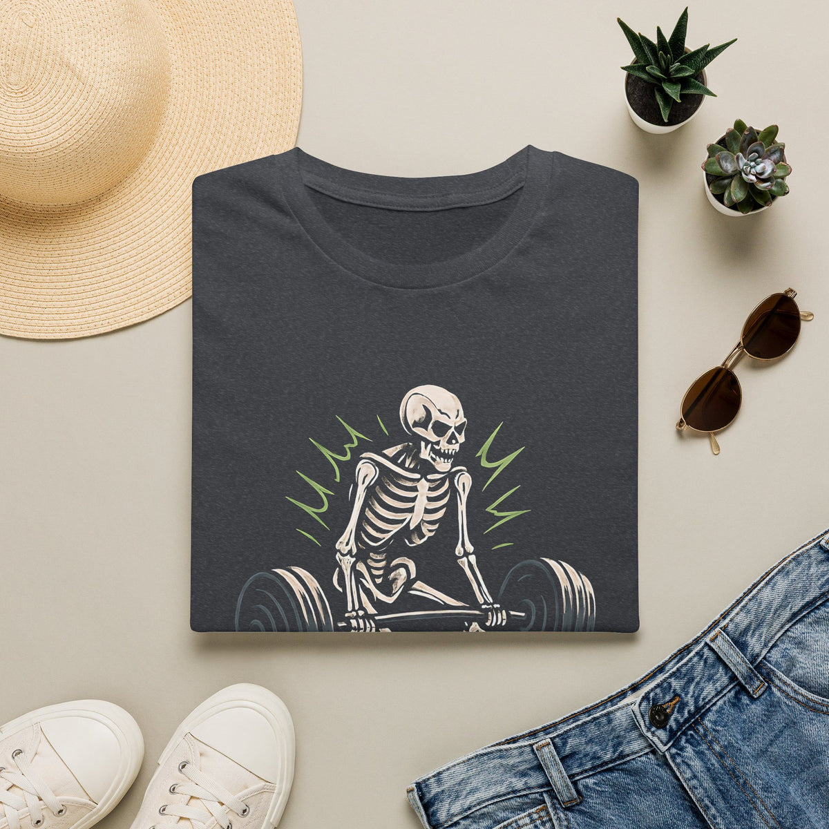 Skeleton Lifts Barbell T-Shirt