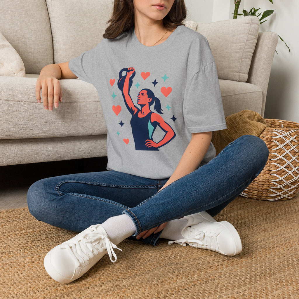 Strong Woman Lifting Kettlebell T-Shirt