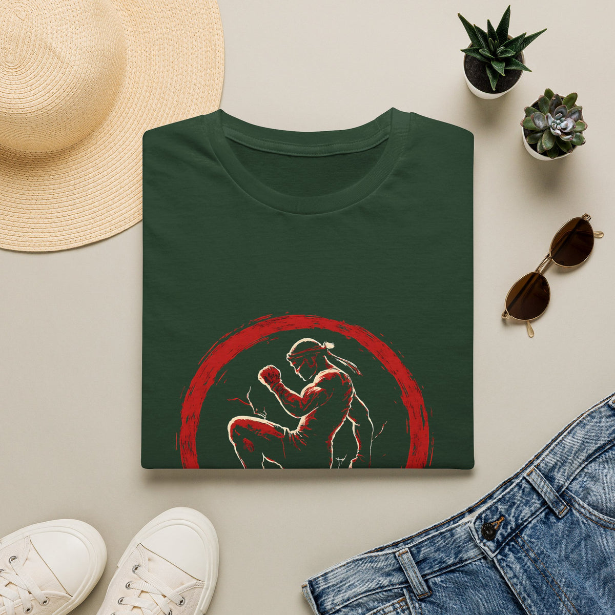 Red Circle Fighter T-Shirt