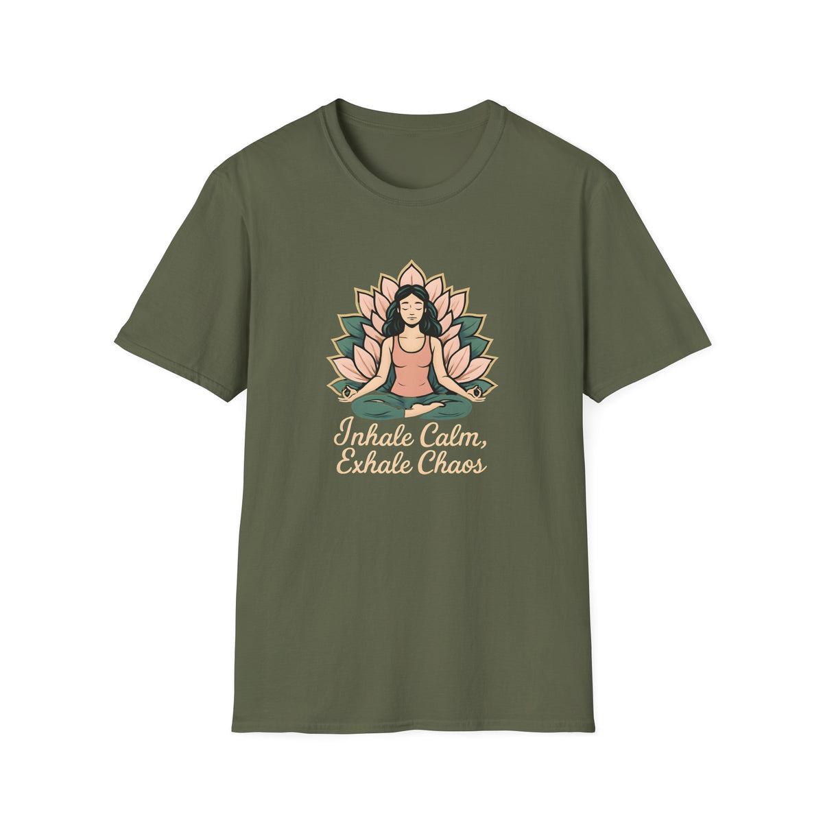 Meditating Woman with Lotus T-Shirt