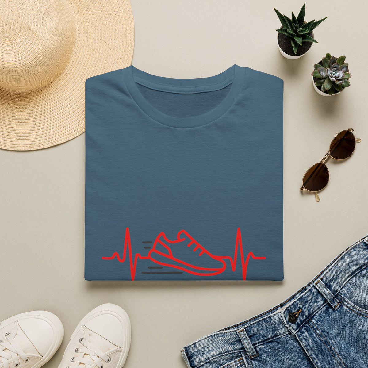 Sneaker Heartbeat Illustration T-Shirt