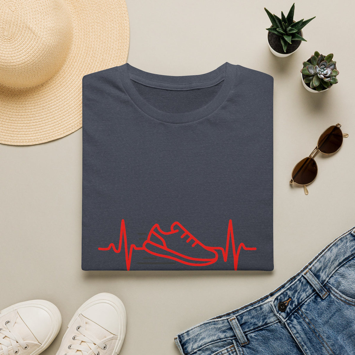 Sneaker Heartbeat Illustration T-Shirt