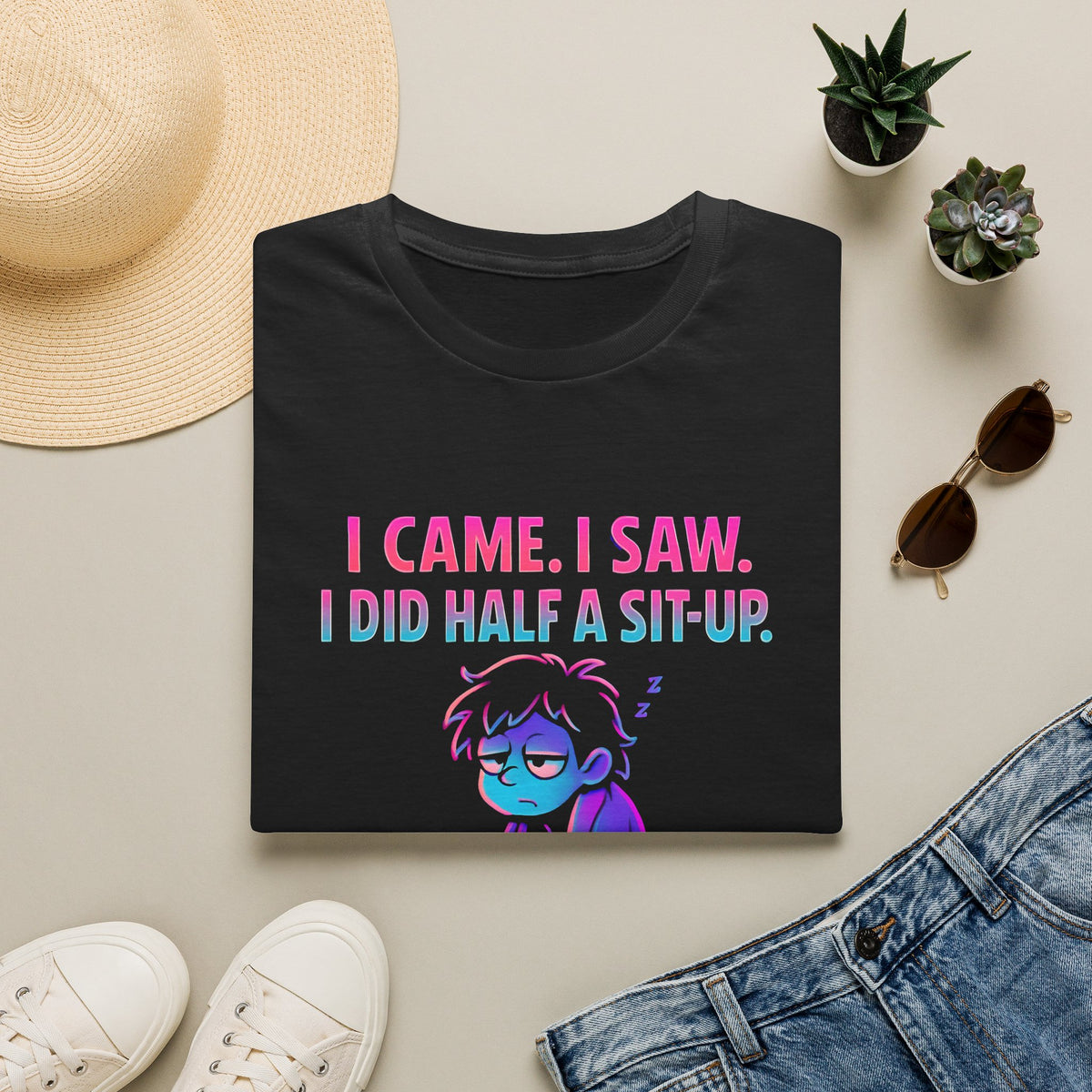 Exhausted Sit-Up Attempt T-Shirt