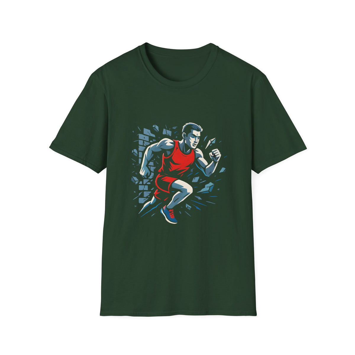 Runner Breaks Through Wall T-Shirt