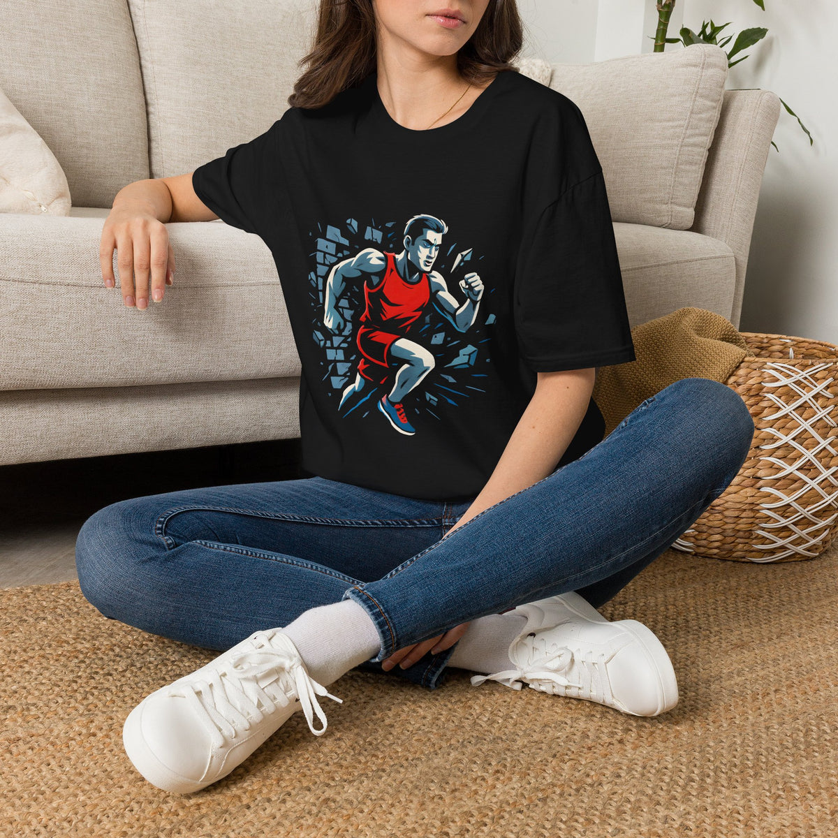 Runner Breaks Through Wall T-Shirt