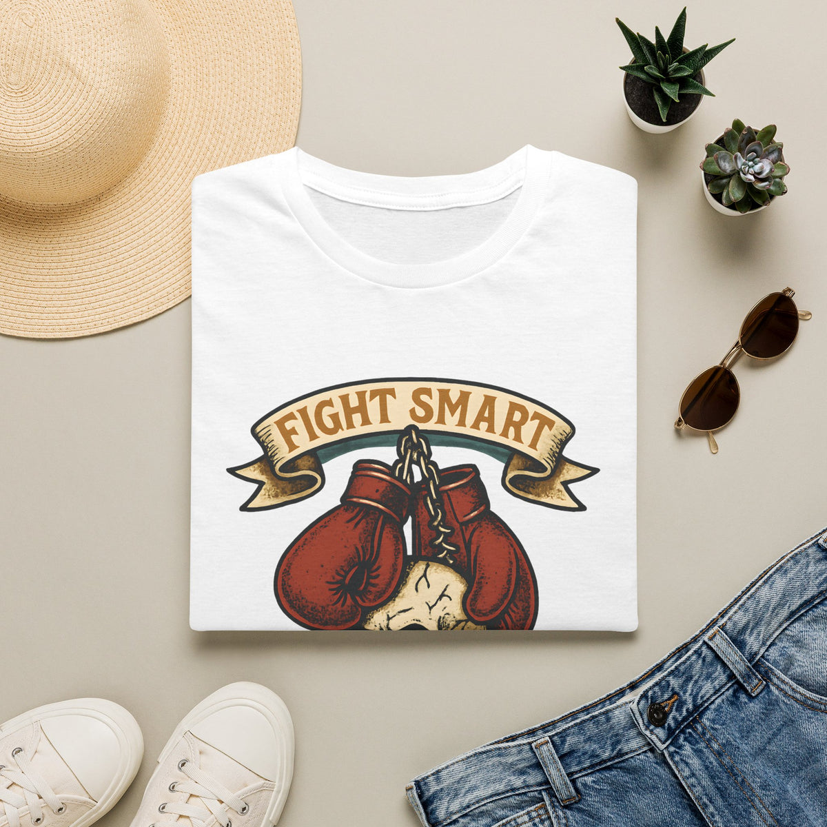 Boxing Skull with Gloves T-Shirt
