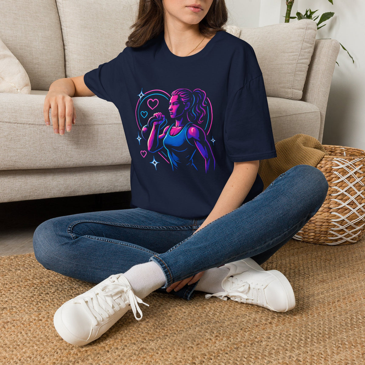 Neon singer portrait T-Shirt