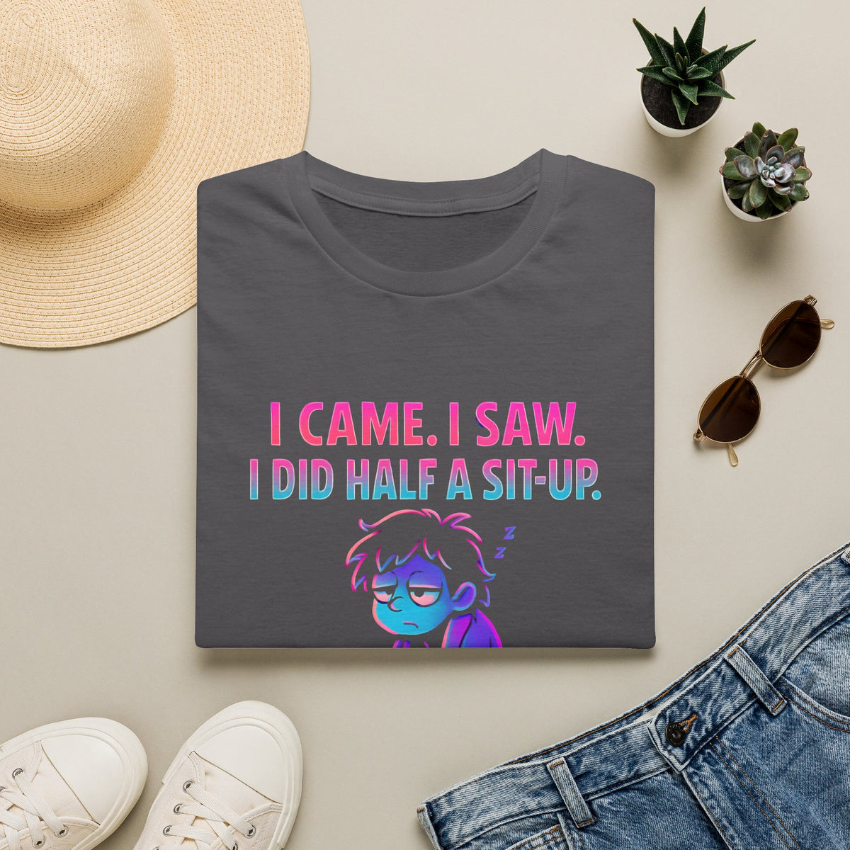 Exhausted Sit-Up Attempt T-Shirt