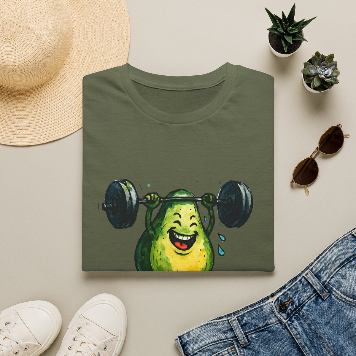 Joyful Pear Weightlifter T-Shirt