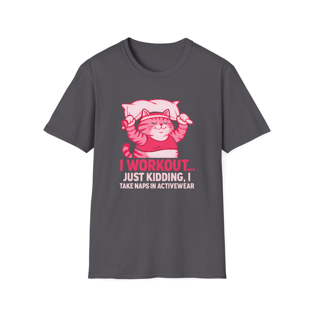 Napping Cat in Activewear T-Shirt