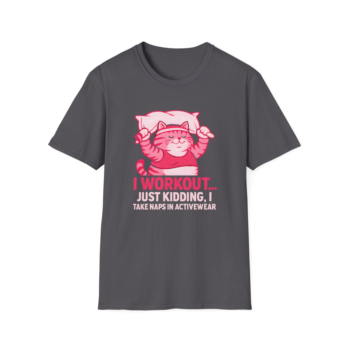 Napping Cat in Activewear T-Shirt