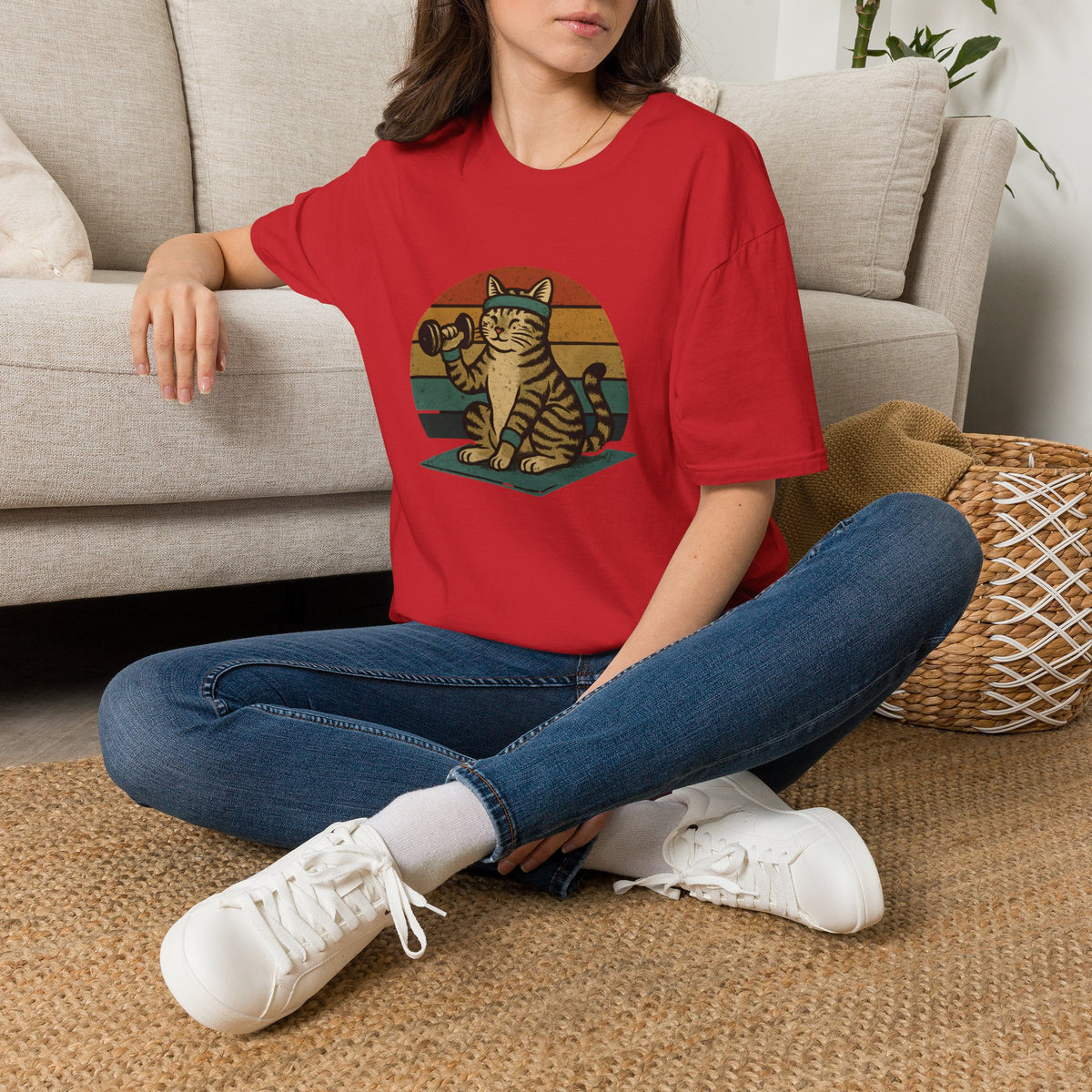 Cat lifting weights T-Shirt