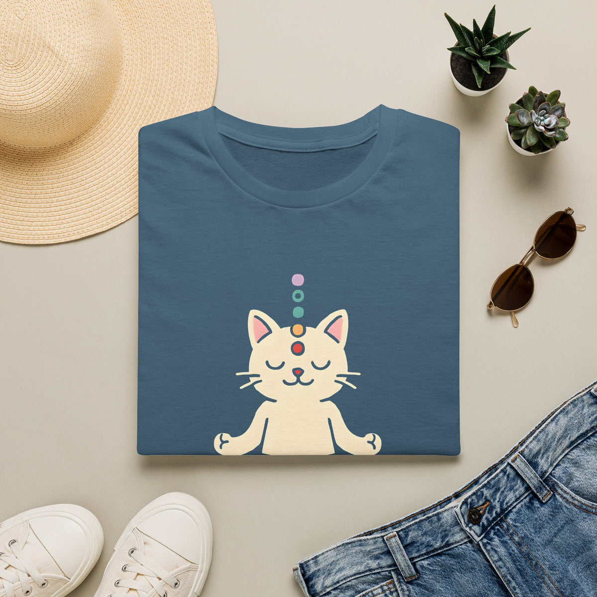 Chakra Cat Meditation T-Shirt