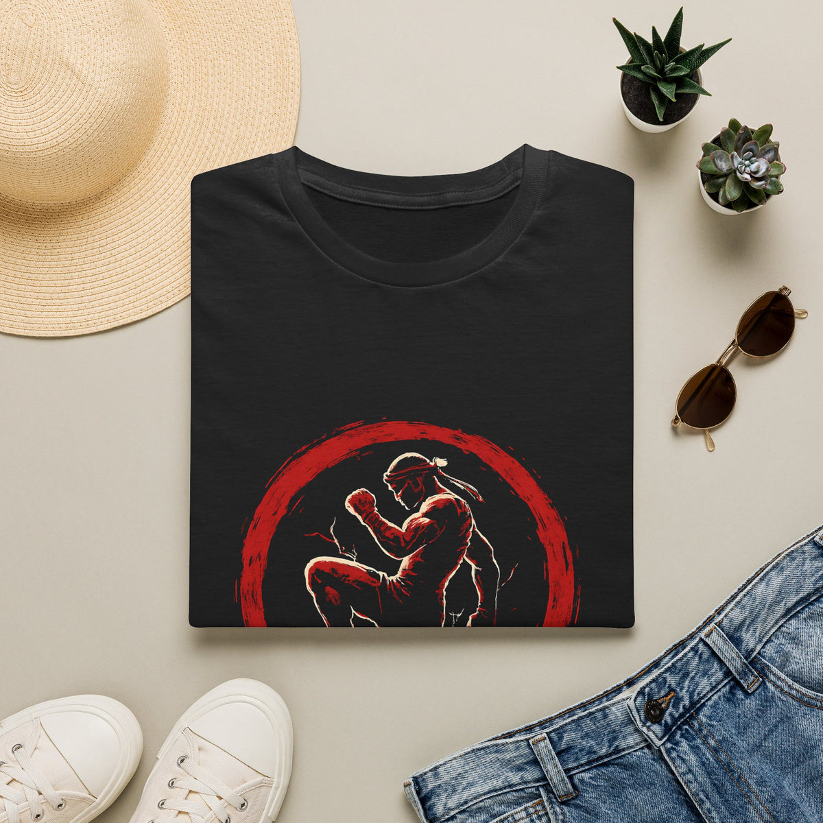 Red Circle Fighter T-Shirt
