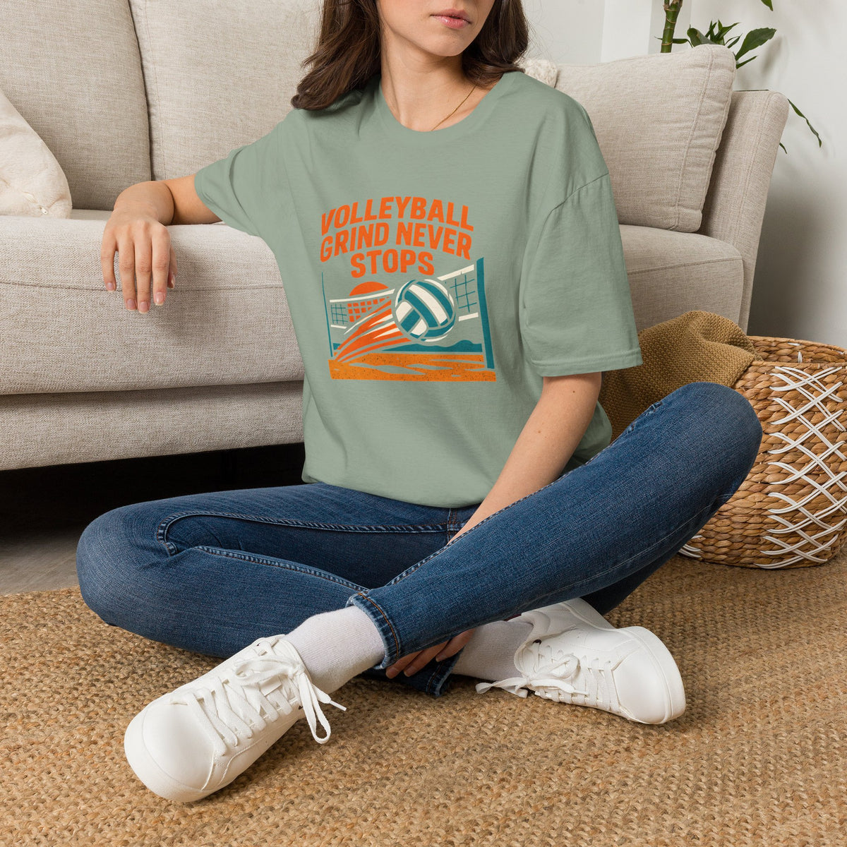 Volleyball Grind Never Stops T-Shirt
