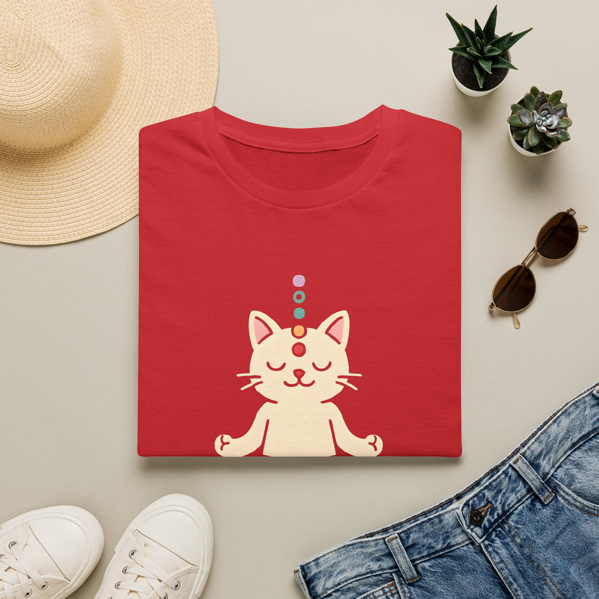 Chakra Cat Meditation T-Shirt