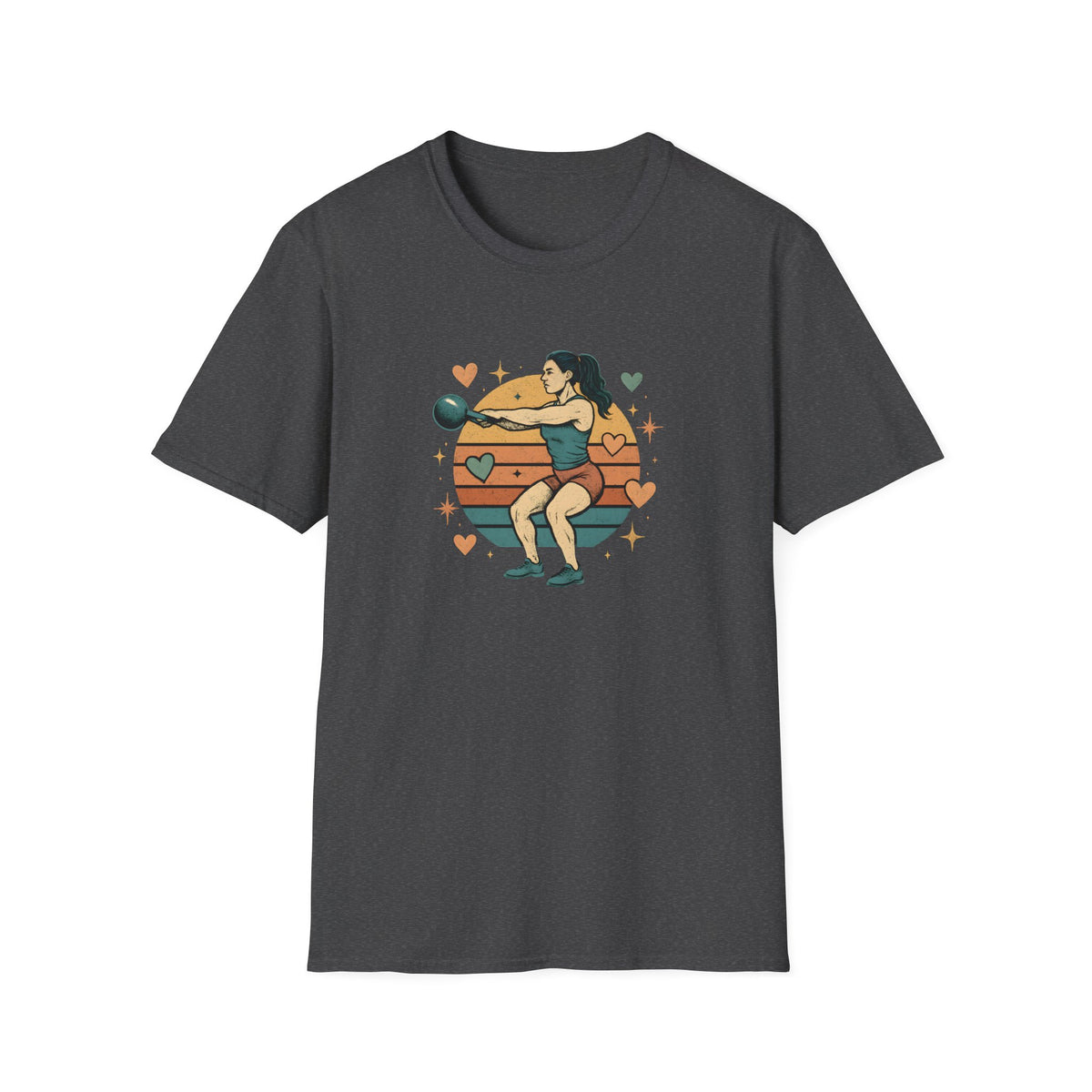 Kettlebell Workout Portrait T-Shirt
