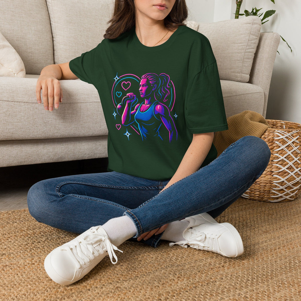Neon singer portrait T-Shirt