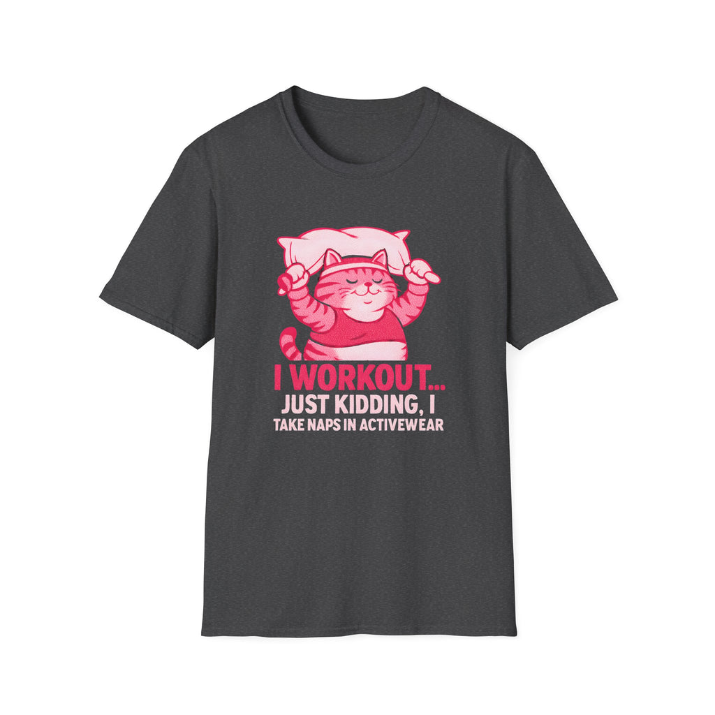 Napping Cat in Activewear T-Shirt
