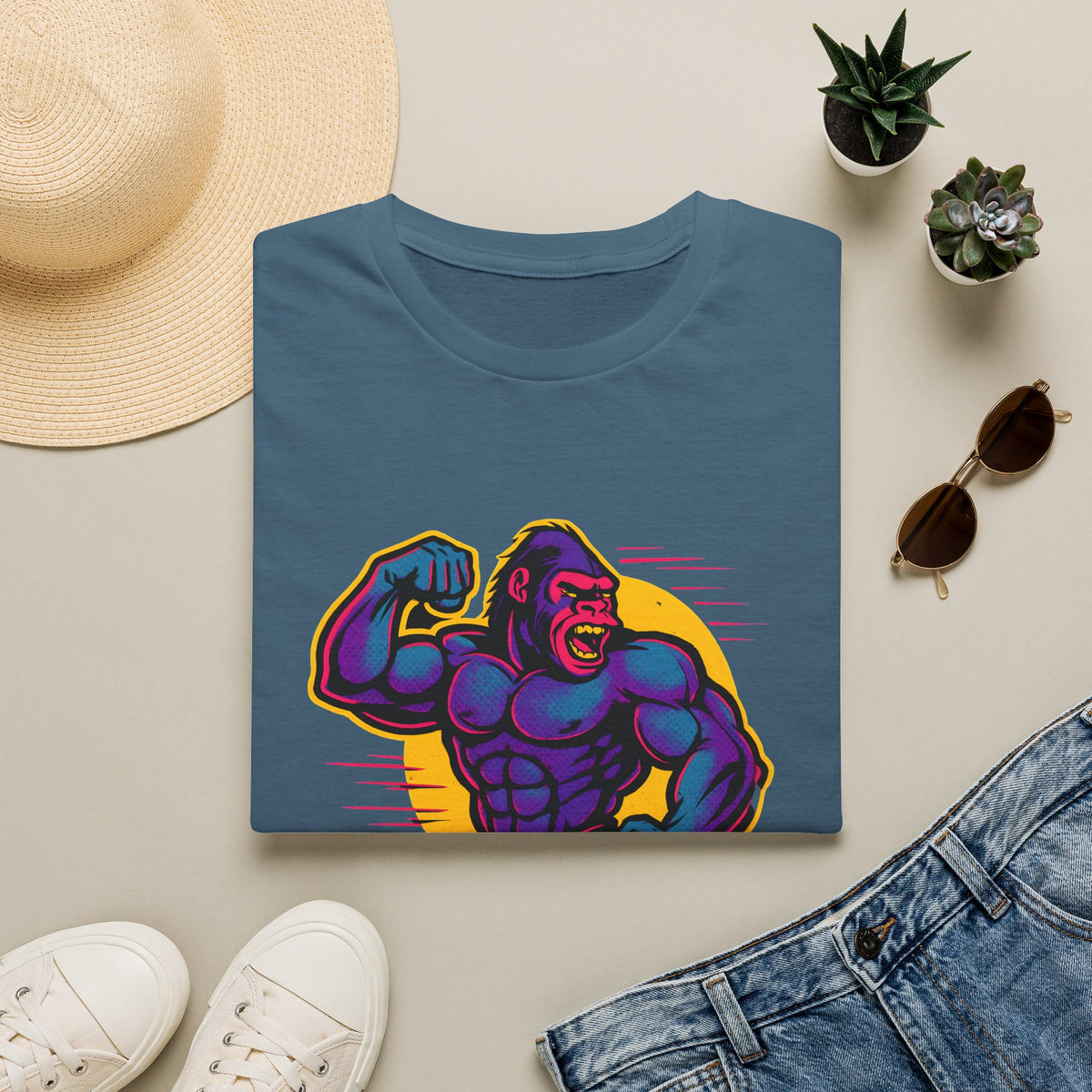 Purple Muscle Gorilla T-Shirt