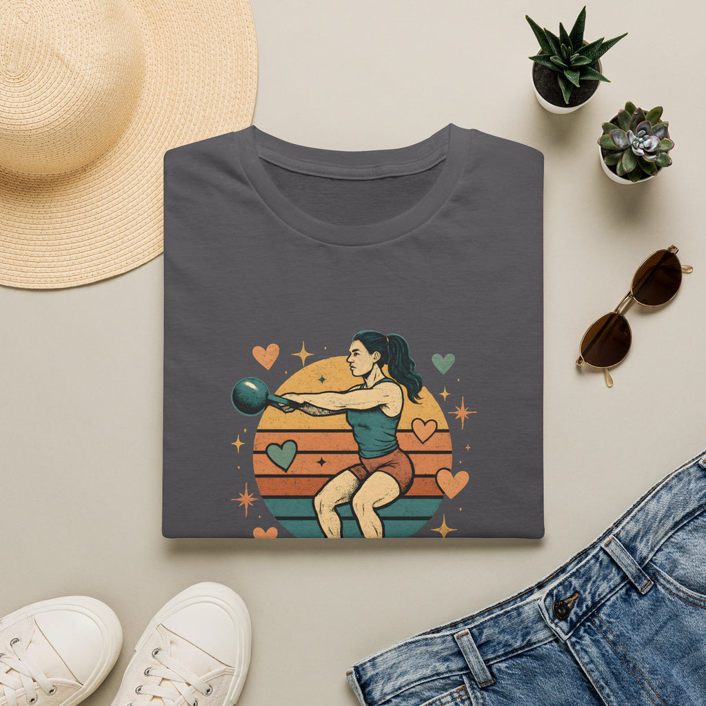 Kettlebell Workout Portrait T-Shirt