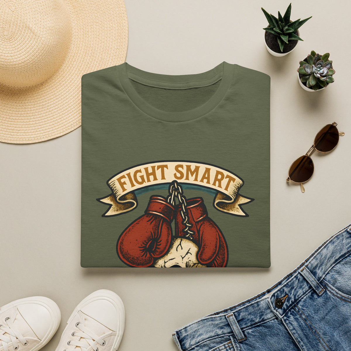 Boxing Skull with Gloves T-Shirt
