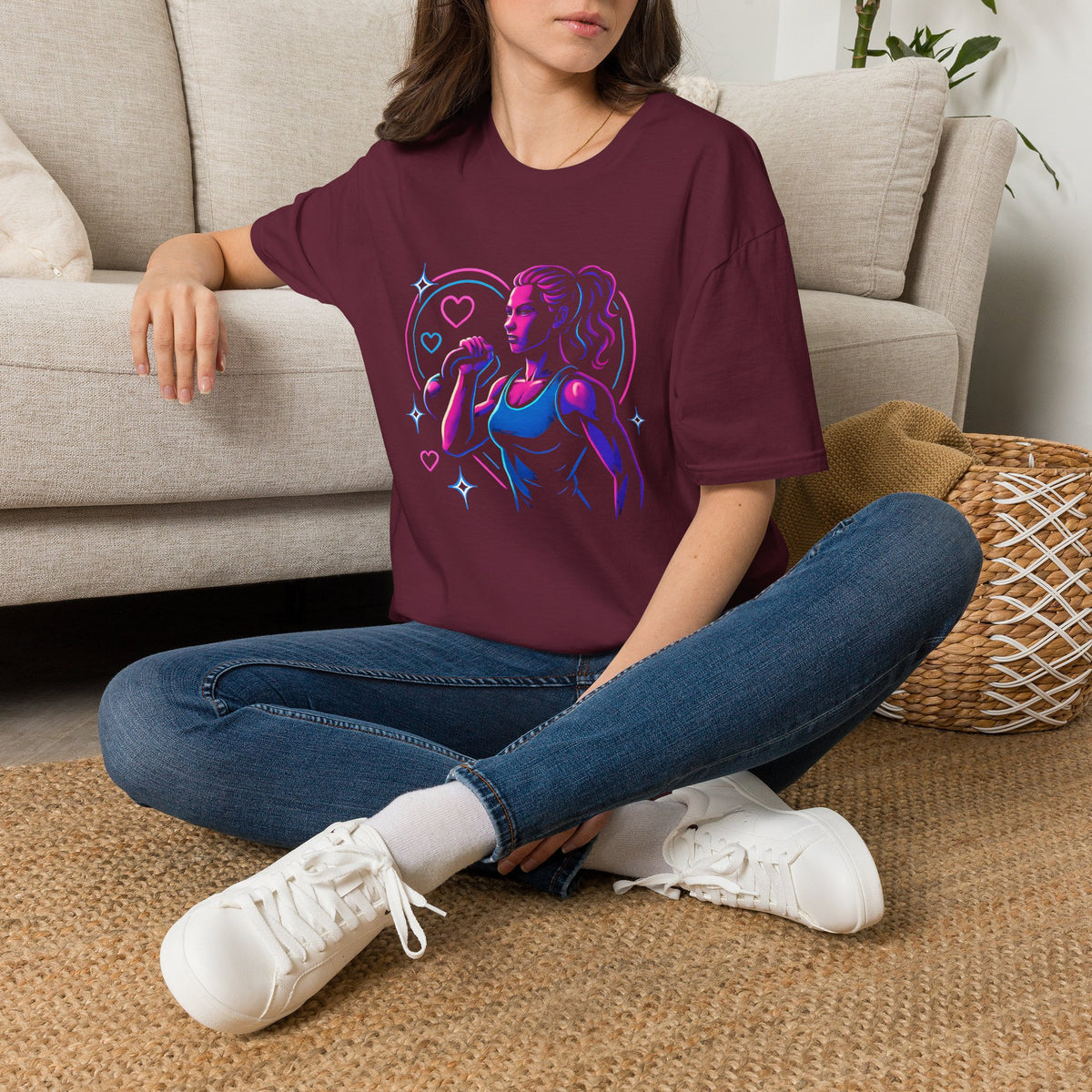 Neon singer portrait T-Shirt