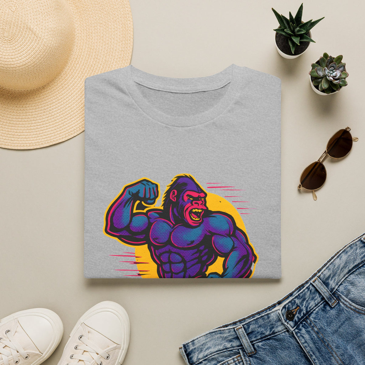 Purple Muscle Gorilla T-Shirt