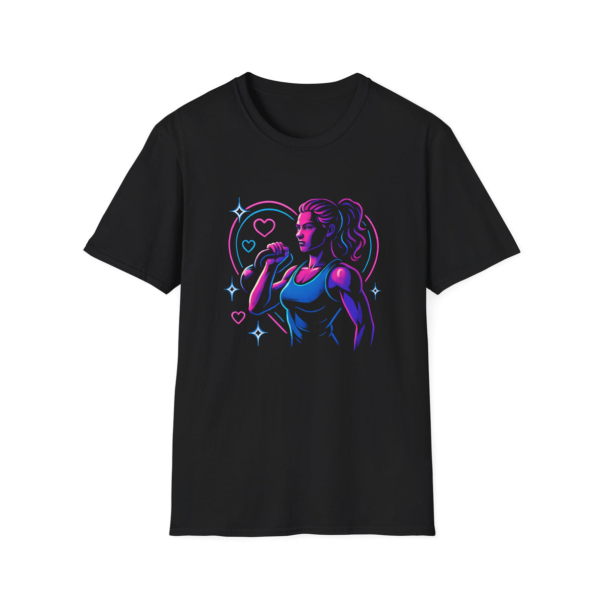 Neon singer portrait T-Shirt