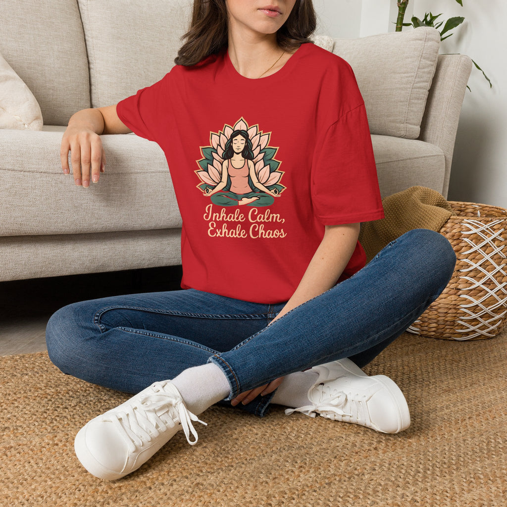 Meditating Woman with Lotus T-Shirt