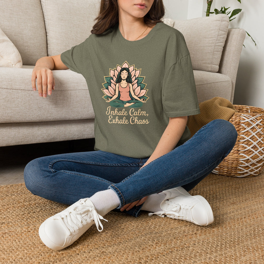Meditating Woman with Lotus T-Shirt