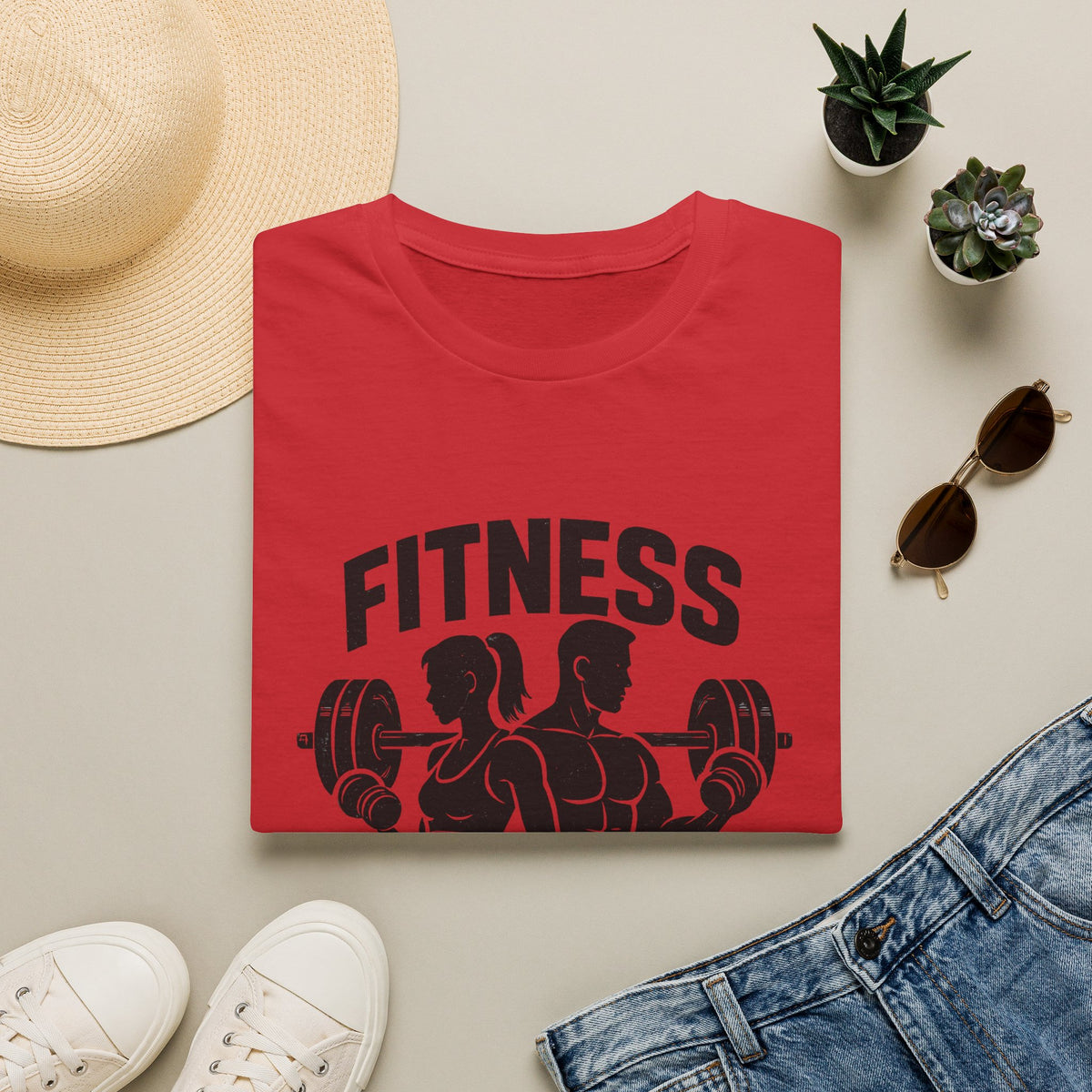 Bodybuilder lifting weights T-Shirt