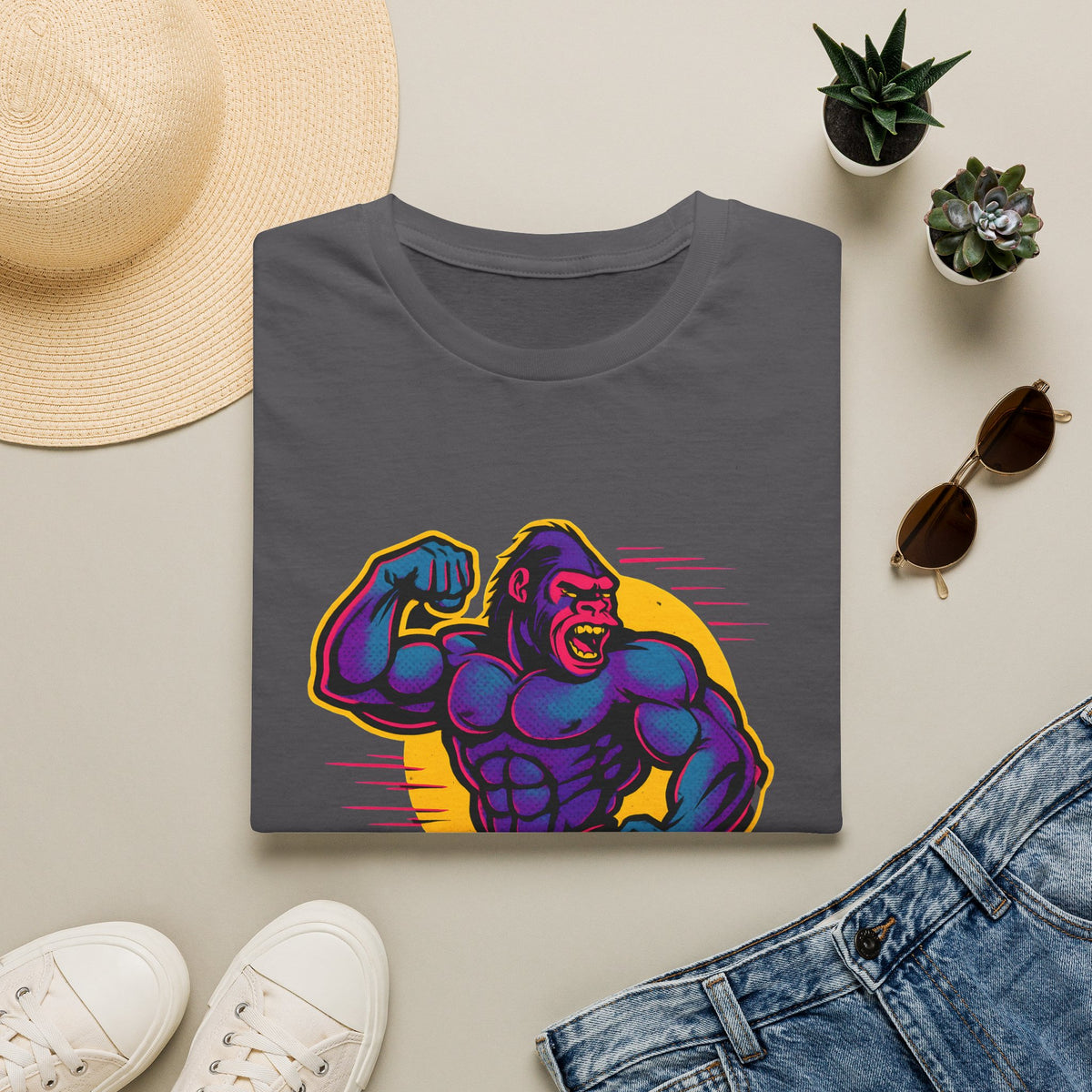 Purple Muscle Gorilla T-Shirt