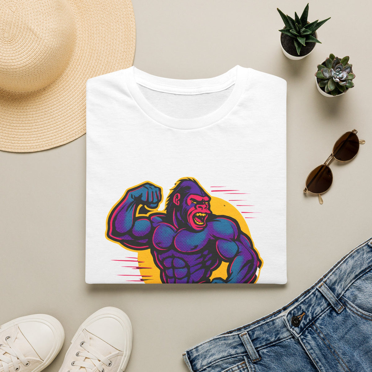 Purple Muscle Gorilla T-Shirt