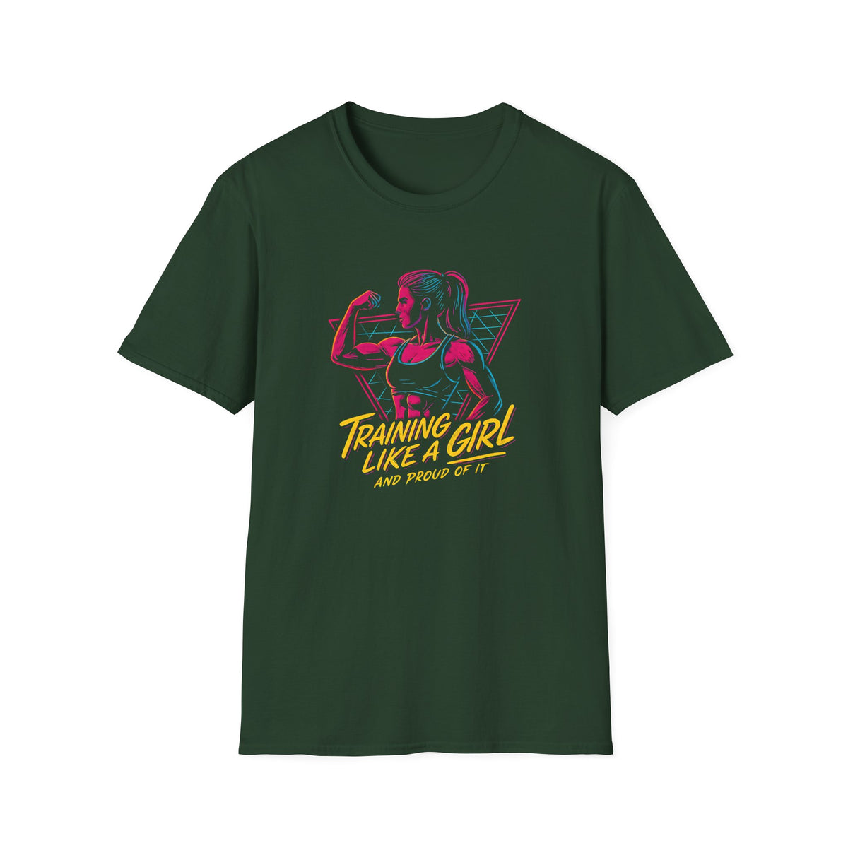 Neon Female Bodybuilder T-Shirt