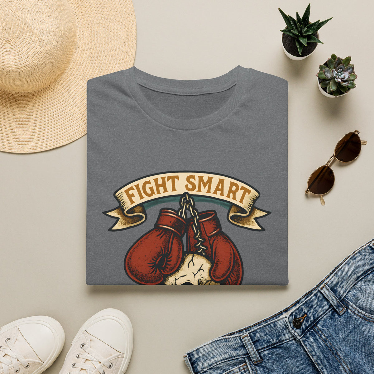 Boxing Skull with Gloves T-Shirt