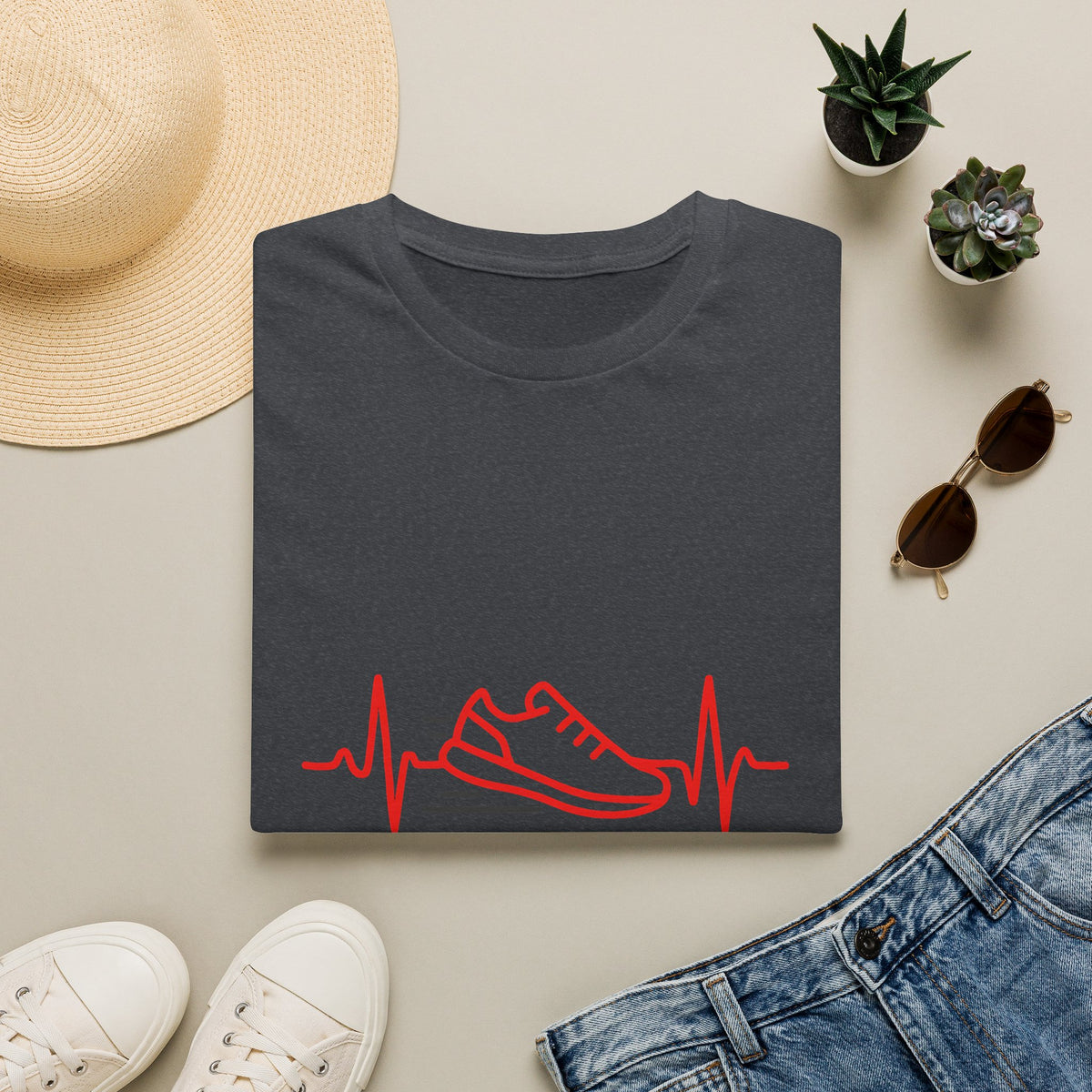 Sneaker Heartbeat Illustration T-Shirt