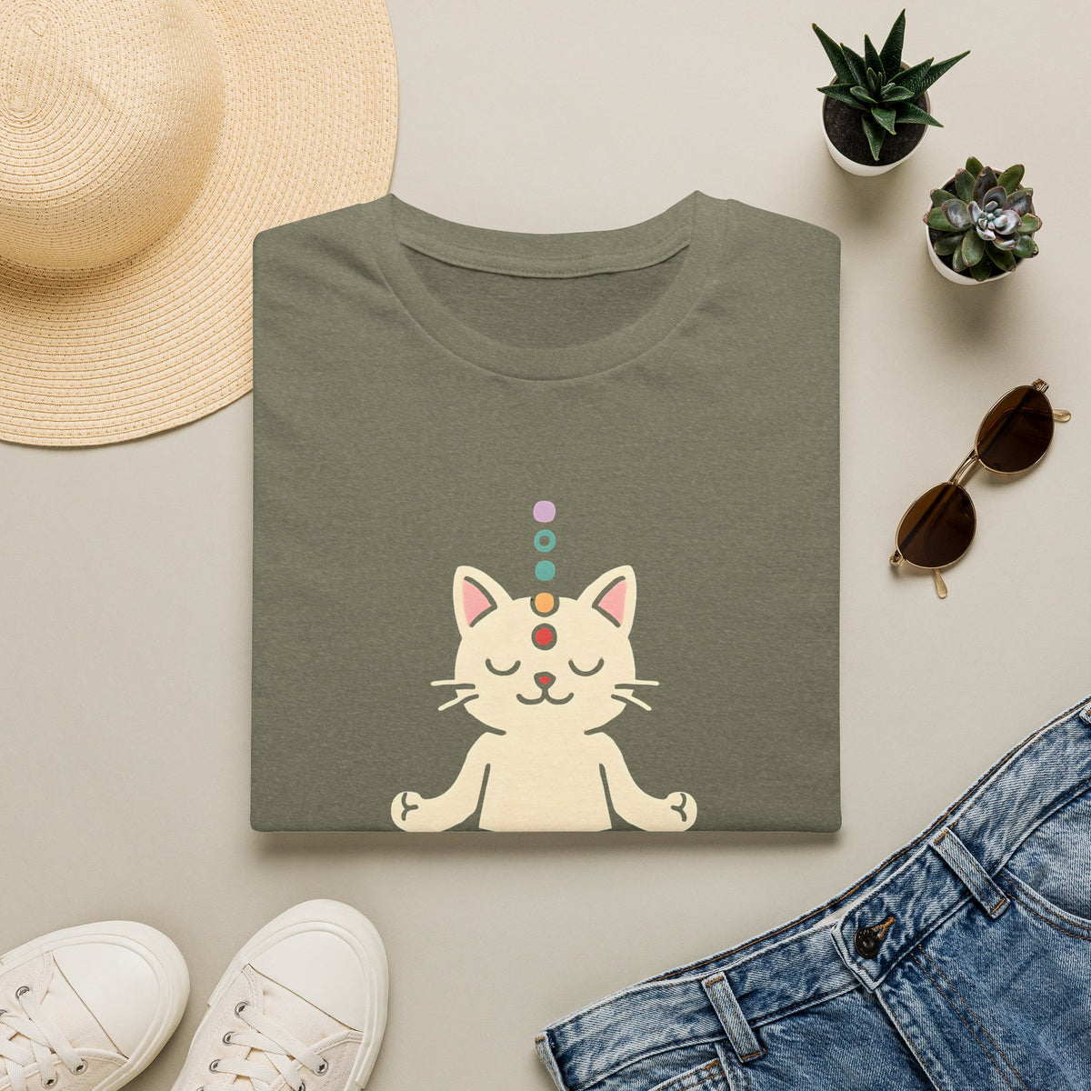 Chakra Cat Meditation T-Shirt