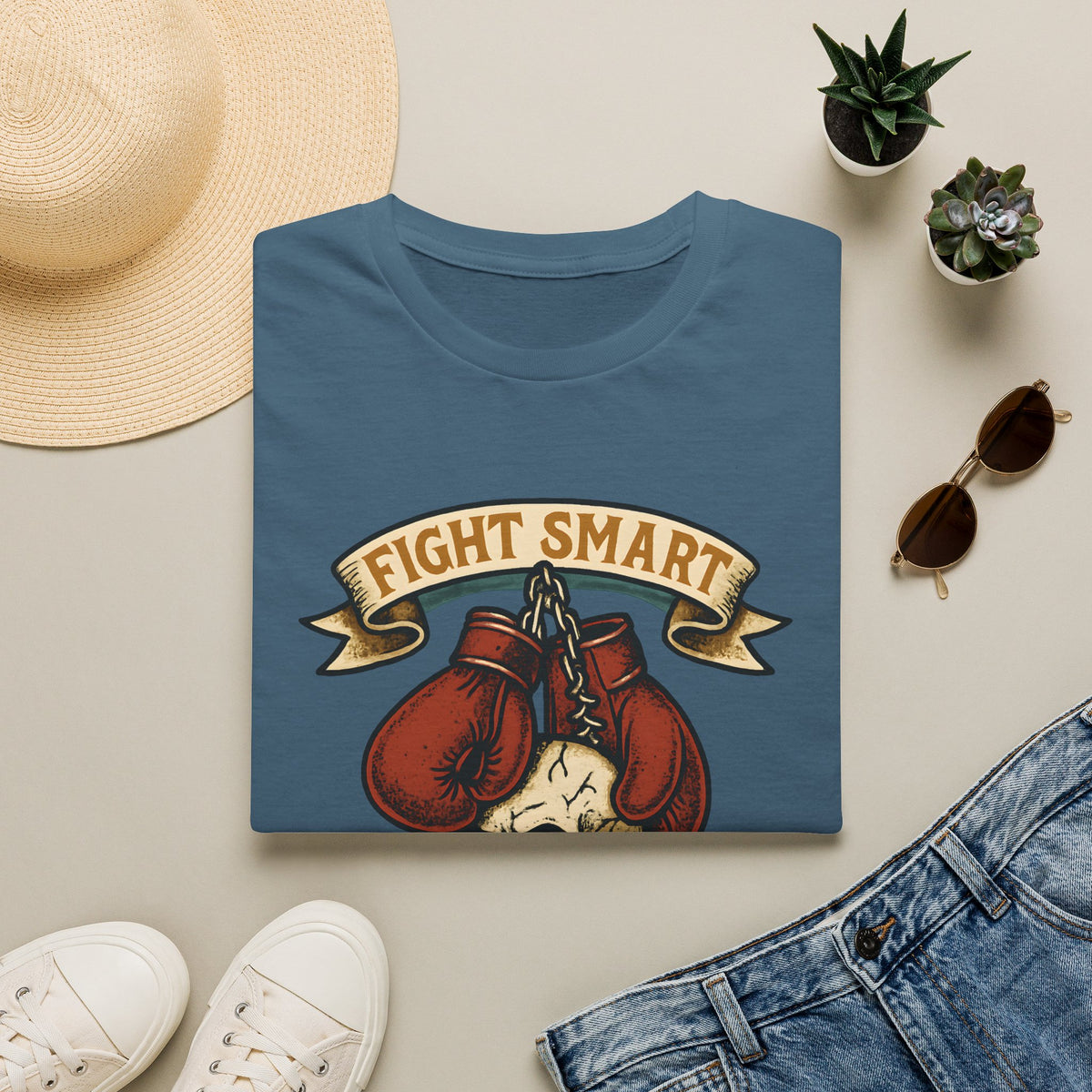 Boxing Skull with Gloves T-Shirt