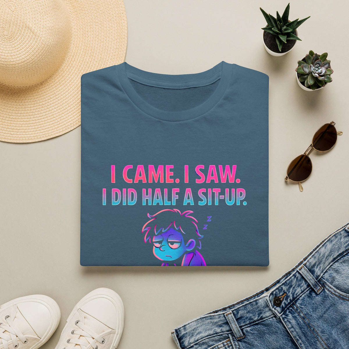 Exhausted Sit-Up Attempt T-Shirt