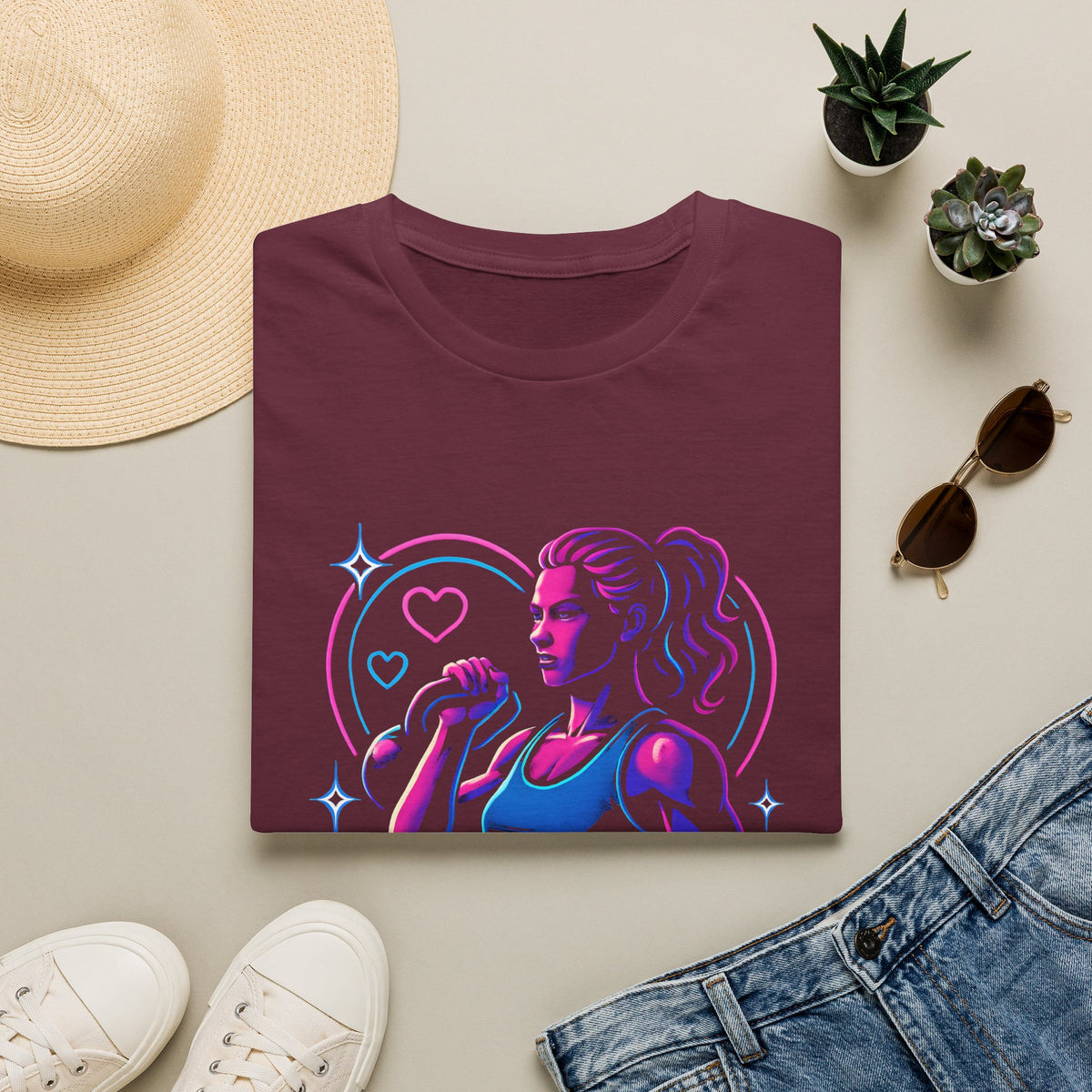 Neon singer portrait T-Shirt