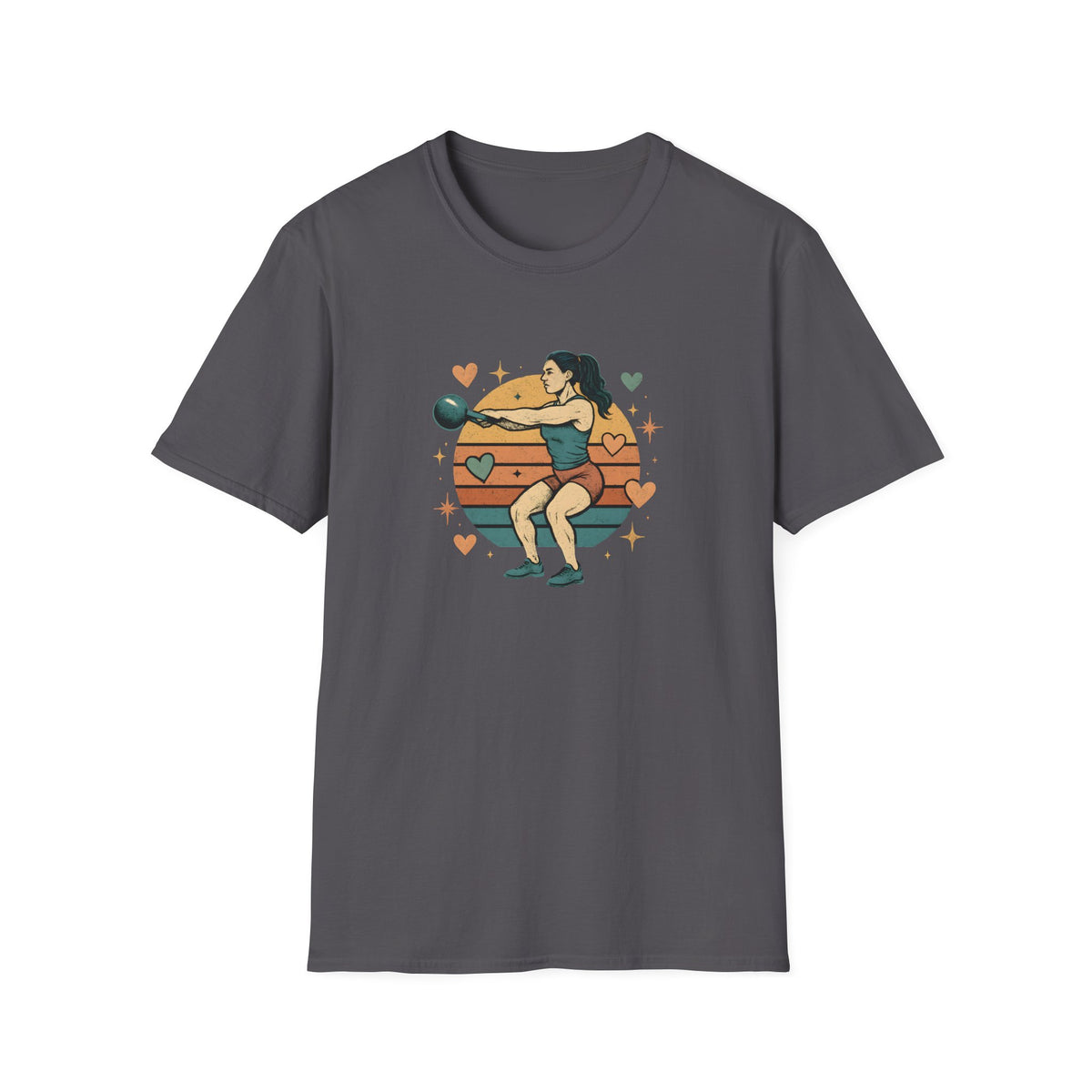 Kettlebell Workout Portrait T-Shirt