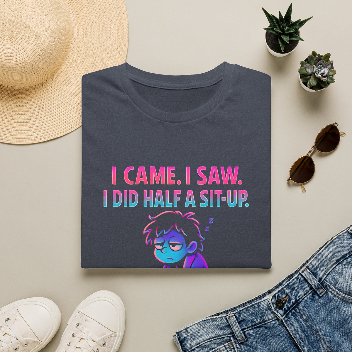 Exhausted Sit-Up Attempt T-Shirt