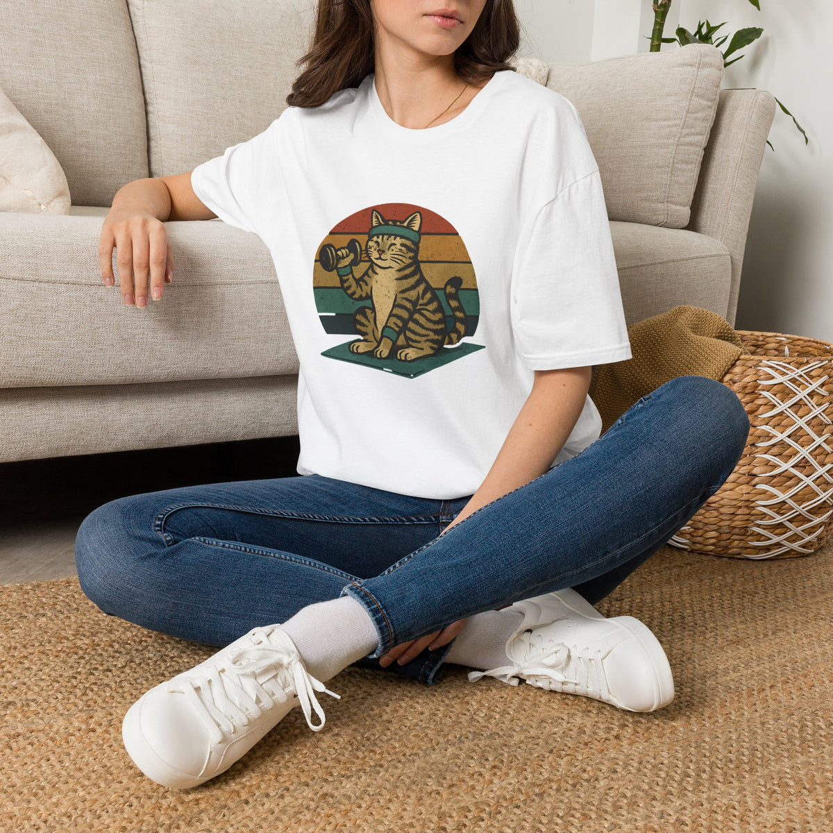 Cat lifting weights T-Shirt