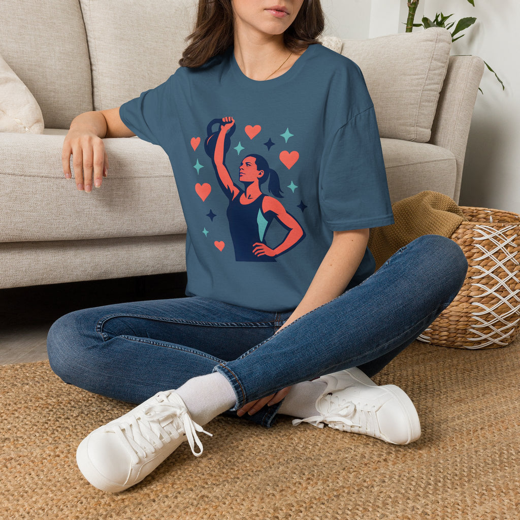 Strong Woman Lifting Kettlebell T-Shirt